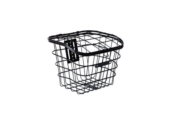 Корзина 26 стальна з кріпленням кришкою і стійками, чорна